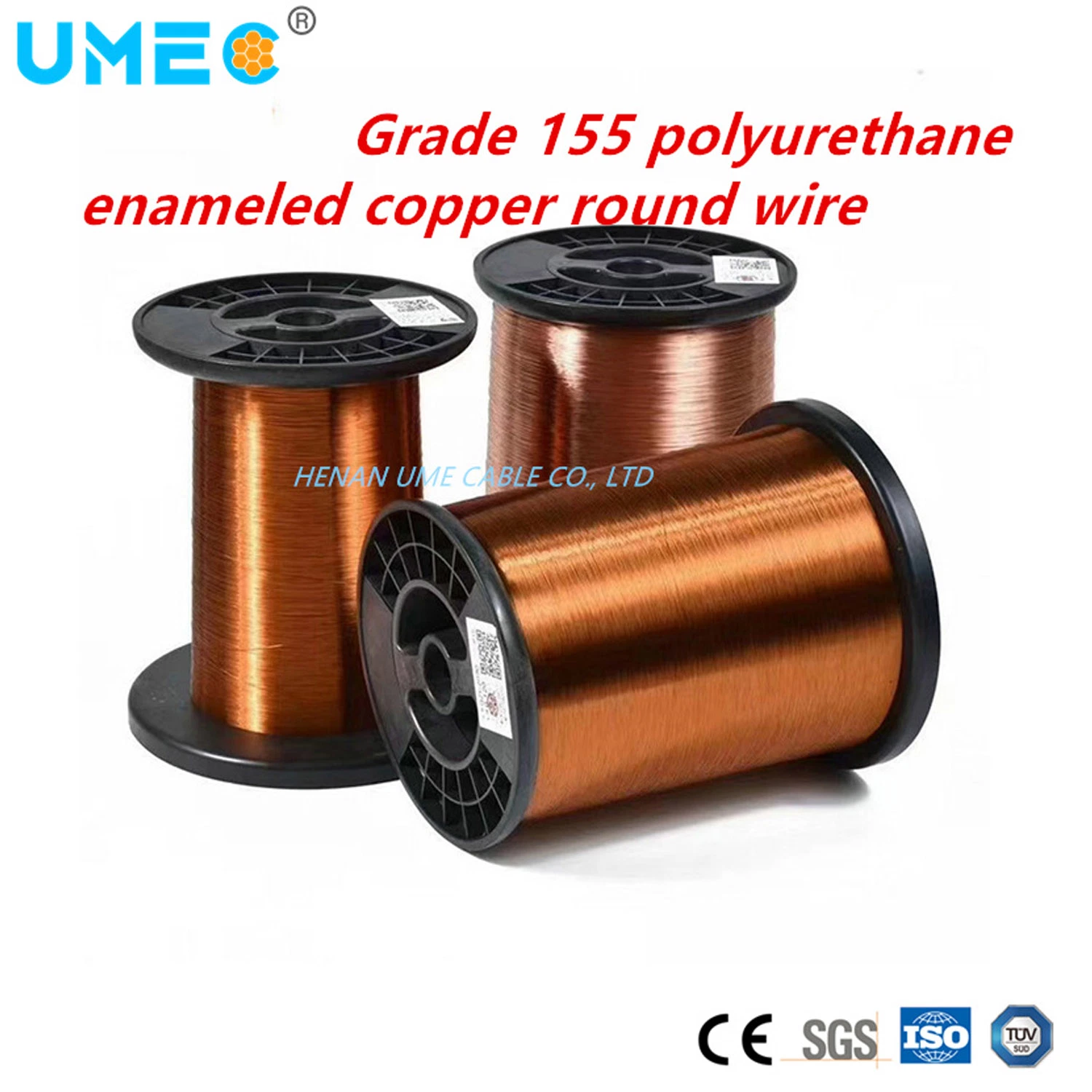 Enameled Wire Electrical Metallic Conductor Copper Clad Aluminium Wire 0.13mm 8-10% Enameled Wire Aluminum or Copper