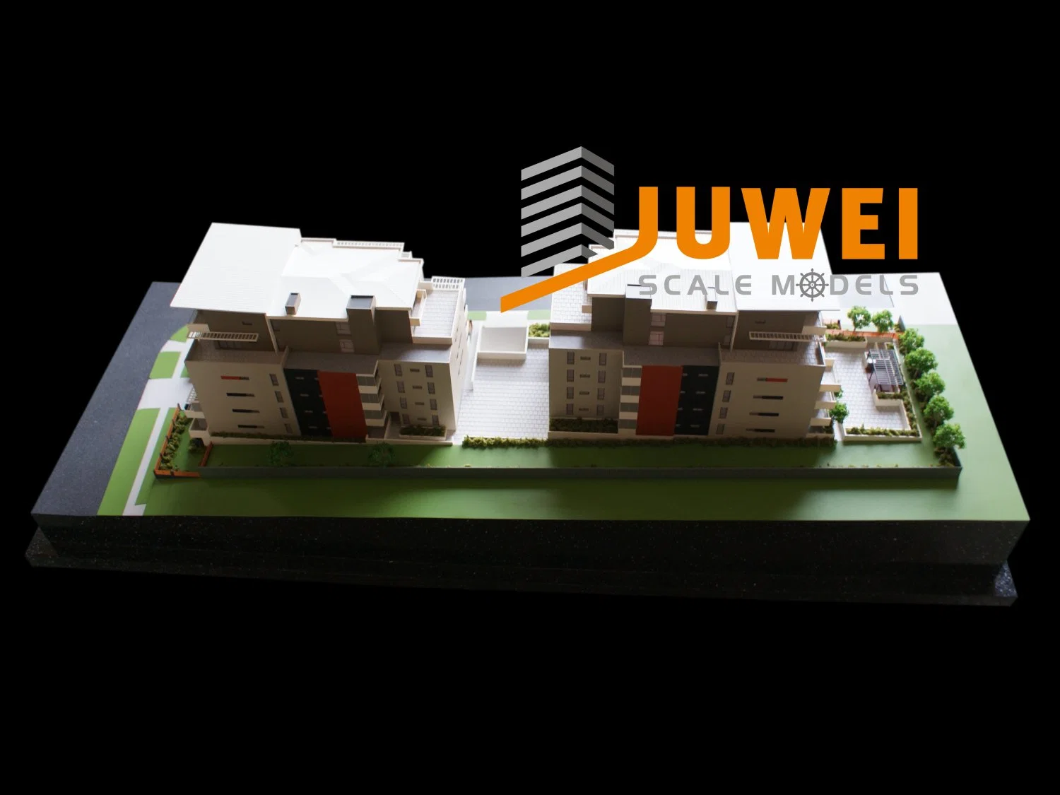 Architectural Scale Building Model with Marble Base (JW-141)