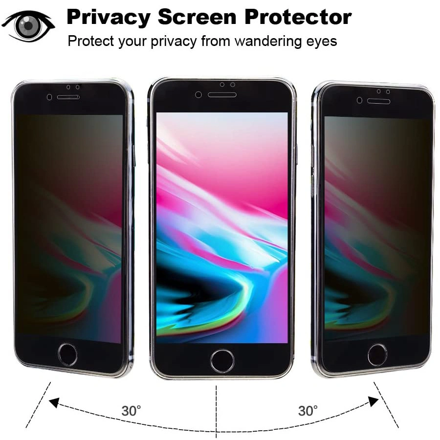 Wholesale/Supplier Factory Price Anti Spy Privacy Screen Protector Anti Shock Tempered Glass Film Mobile Phone Accessories for iPhone X 11 12 PRO Max