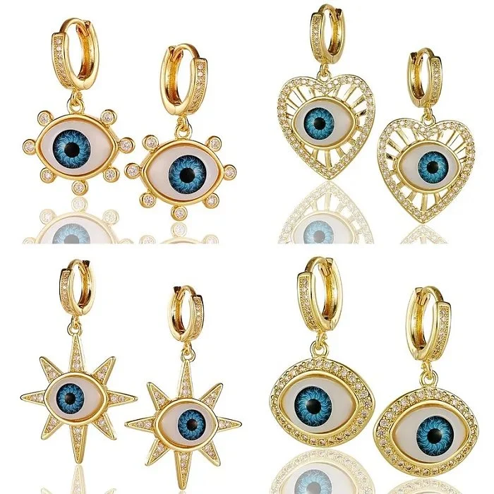 2023 bijoux les plus vendus pour femmes Eardrop cuivre micro-inlad Diamond Zircon boucles d'oreilles Boucles d'oreilles à pendentif en forme de mélompe plaquées or à motif hip-hop