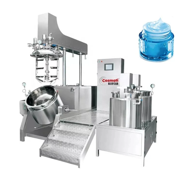 Promotion Face Cream Vacuum Mixer Cosmetics Emulsify Homogenizer Mixer with Oil Water Pot