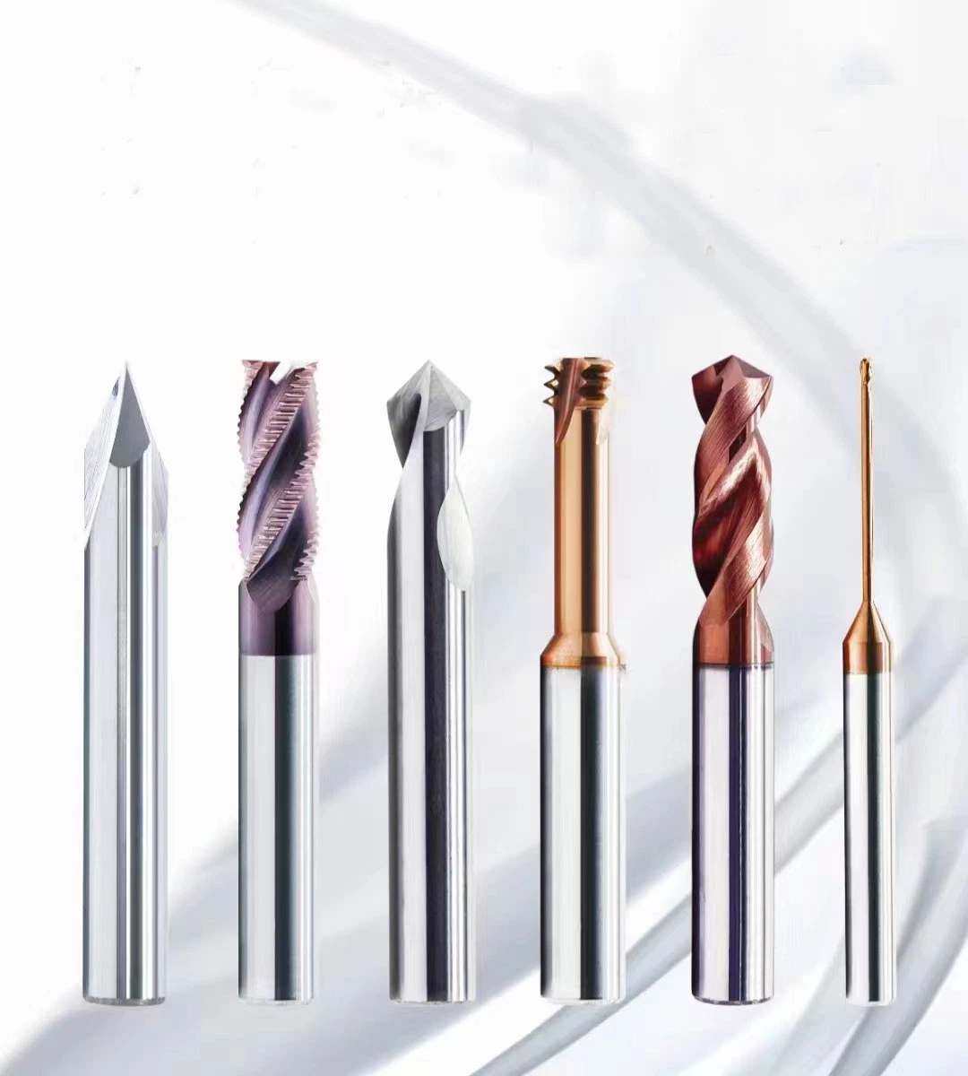 China High Speed Machine Solid Carbide 4 Flutes 45 Degree End Mill Bit Milling Cutter Carbide High Precision 4 Flutes Flat End Mill Tools