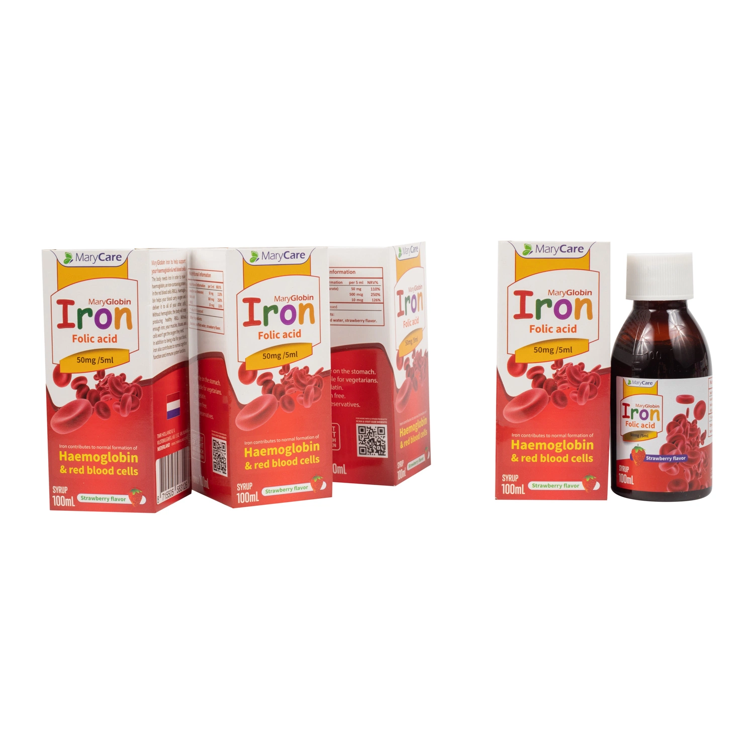 OEM 100ml Syrup Supplement Iron and Vitamins