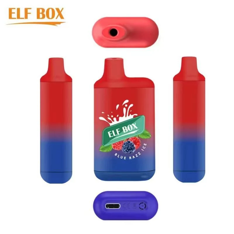 Fábrica directamente suministro 5000 Puffs Marca personalizada Elfbox Wholesale/Supplier OEM Vaporizador VAPE desechable con recargable tipo C.