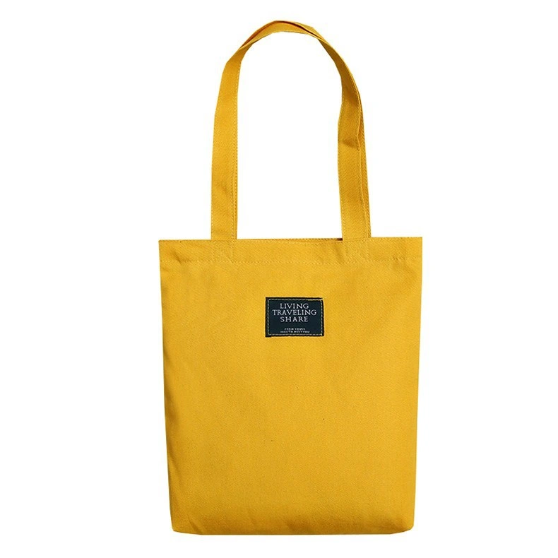 Colorful Custom Logo Promotional Bag Handle Canvas Shopping Bag for Travel
