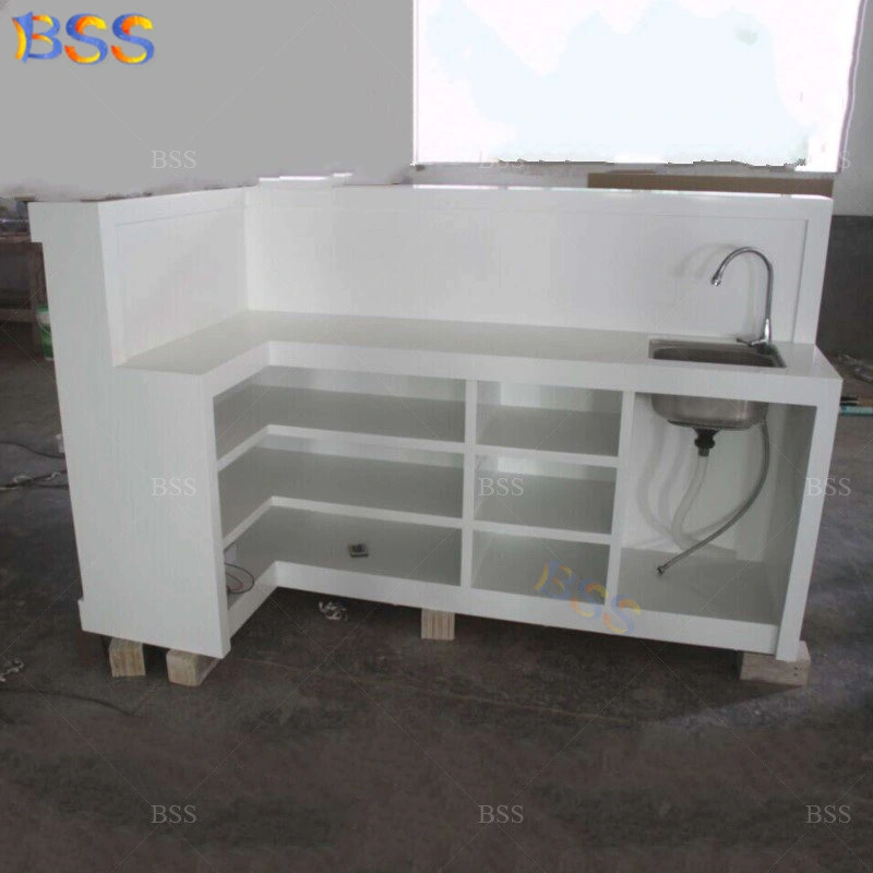 Modern Contemporary L Shape Small Cafe Mini Bar Counter