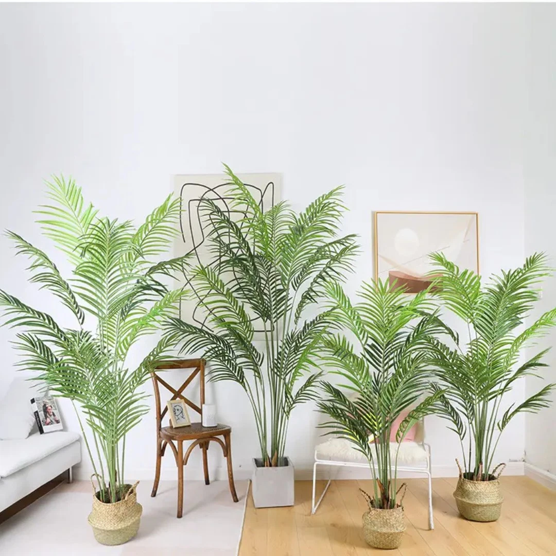 Custom Green Potted Plants Palm Tree Artificial Plants Trees for Home Decor