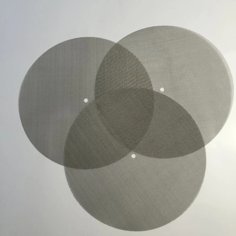 Rimmed Stainless Steel Wire Mesh Cloth Porous Circle Filter Disc