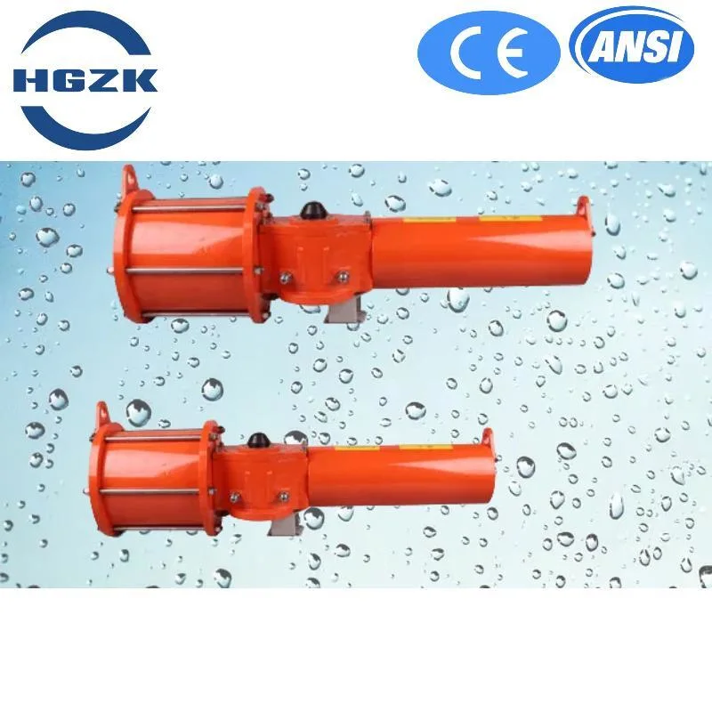 ANSI JIS Aw Fork Type Single and Double Acting Piston Cylinder High Torque Large Valve Pneumatic Actuator Head