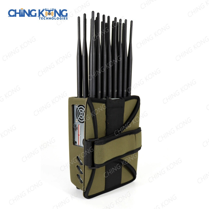 New 24 Antennas Nylon Cover Portable Mobile Phone WiFi GPS Signal Jammer