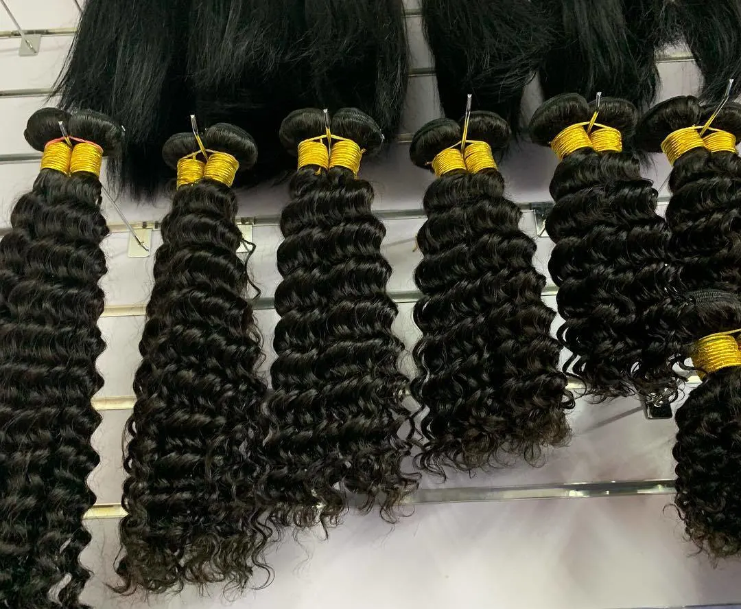 Brazilian Deep Wave Virgin Hair Bundles, Real Raw Mink Brazilian Hair Vendor