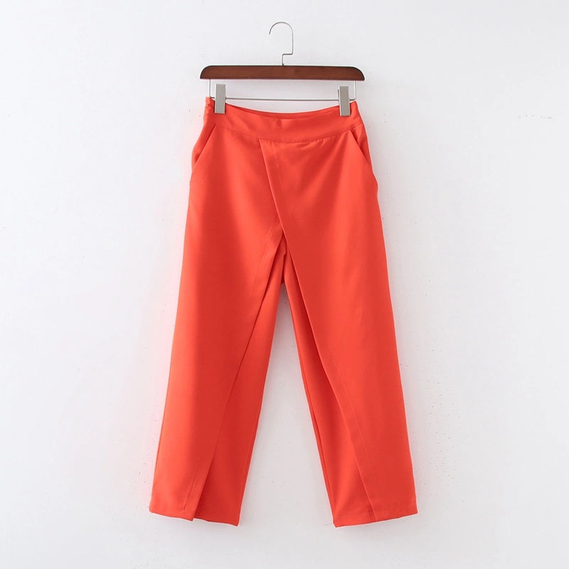 Fashion Wide Leg High Waist Loose Chiffon Casual Women Trousers Lady Pant