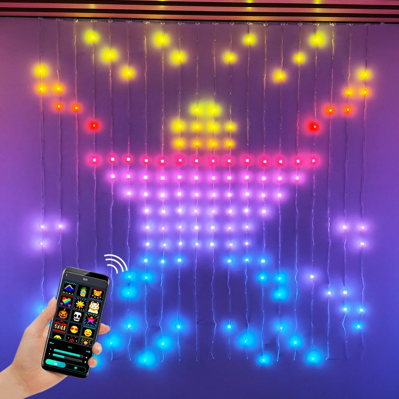 APLICACIÓN móvil Control WiFi inteligente árbol de Navidad luces LED Digital Fairy String decoración de Navidad al aire libre Pixel Festival Luz