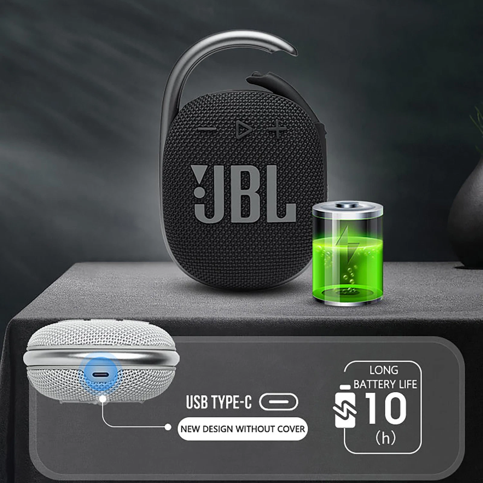 Tragbare Subwoofer-Lautsprecher für den Außenbereich Mini JB L Bluetooth-Lautsprecher IP67 Staubdichte und wasserdichte Lautsprecher JB L Clip 4