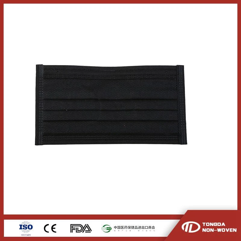 Black Custom Design Surgical 3ply Manufacturer China Medical Disposable Non Woven Face Mask