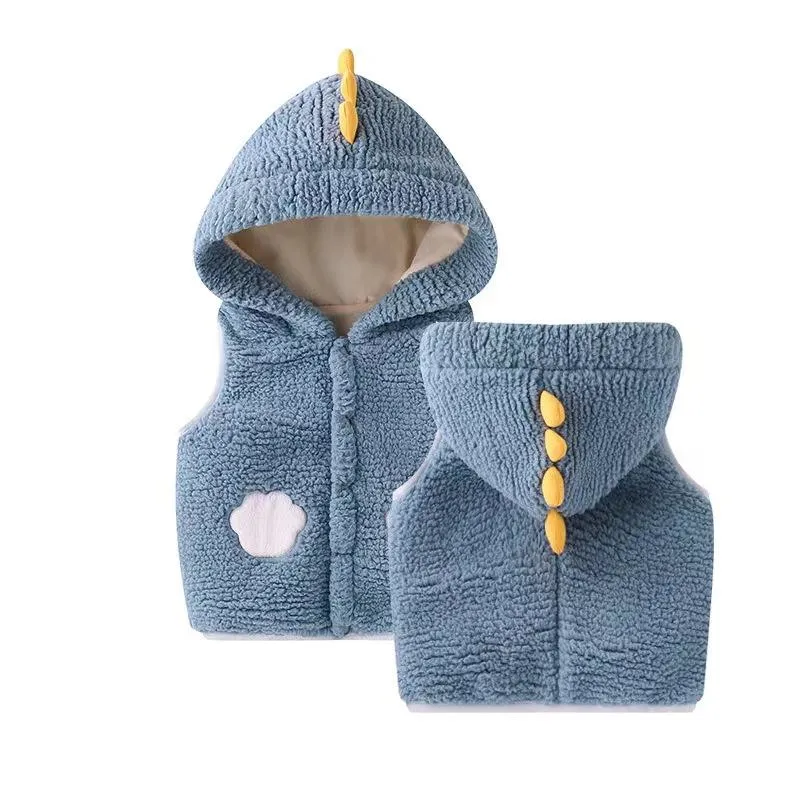 ABC Kids 2023 Down Polyester Vest Warm Lightweight Jacket Waistcoat for Baby Infant V-Neck Pockets Vest Sleeveless Cardigan Warm Simple Jacket Waistcoats