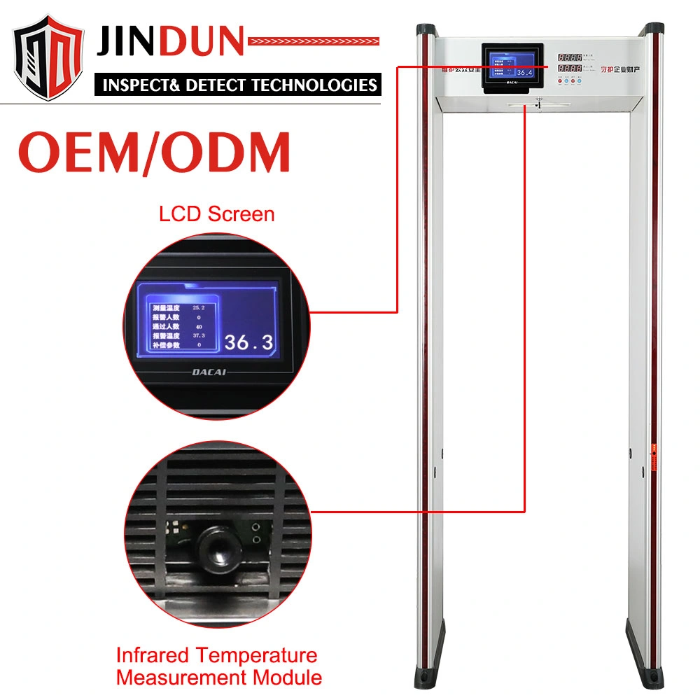 Walk-Through Infrared Human Body Auto Scanner with Metal Detector and Temperature Sensor