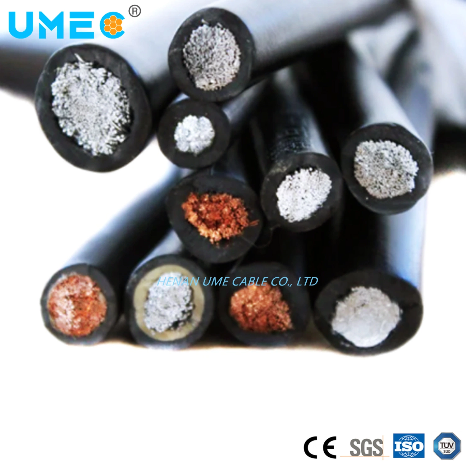 Electric Arc Welding Cable Soft Copper Conductor PVC Elastomers Insulation H01n2-D Electric Cable