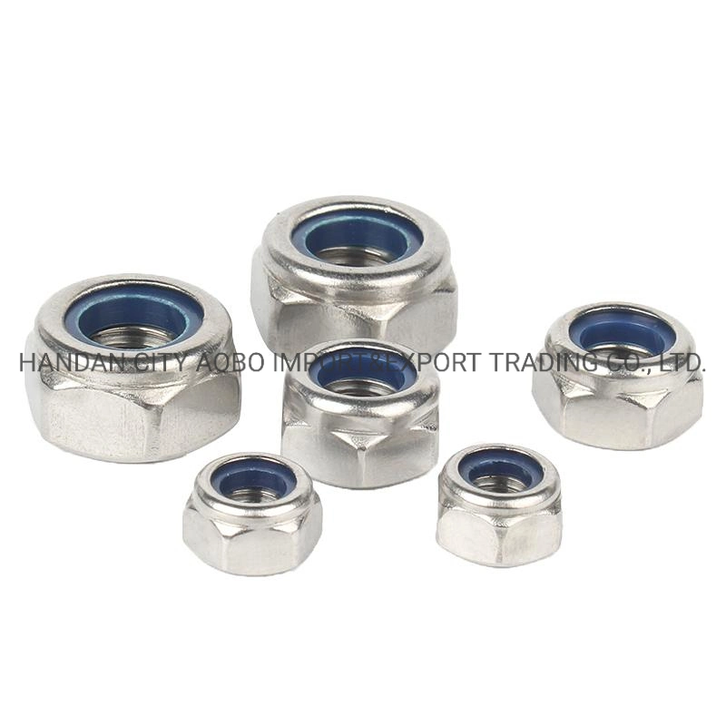 Stainless Steel Hex Nylon Insert Lock Nuts DIN985 Nylon Locking Nut