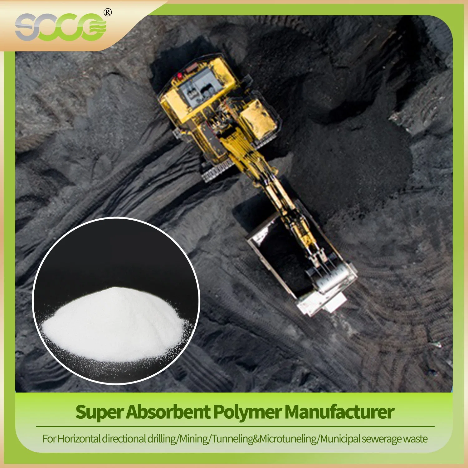 Sodium/Potassium Polyacrylate Sap Powder Super Absorbent Polymer for Water Treatment/Sludge&Slurry Solidification/Drilling/Mining/Gel Ice Pack/Cable Powder