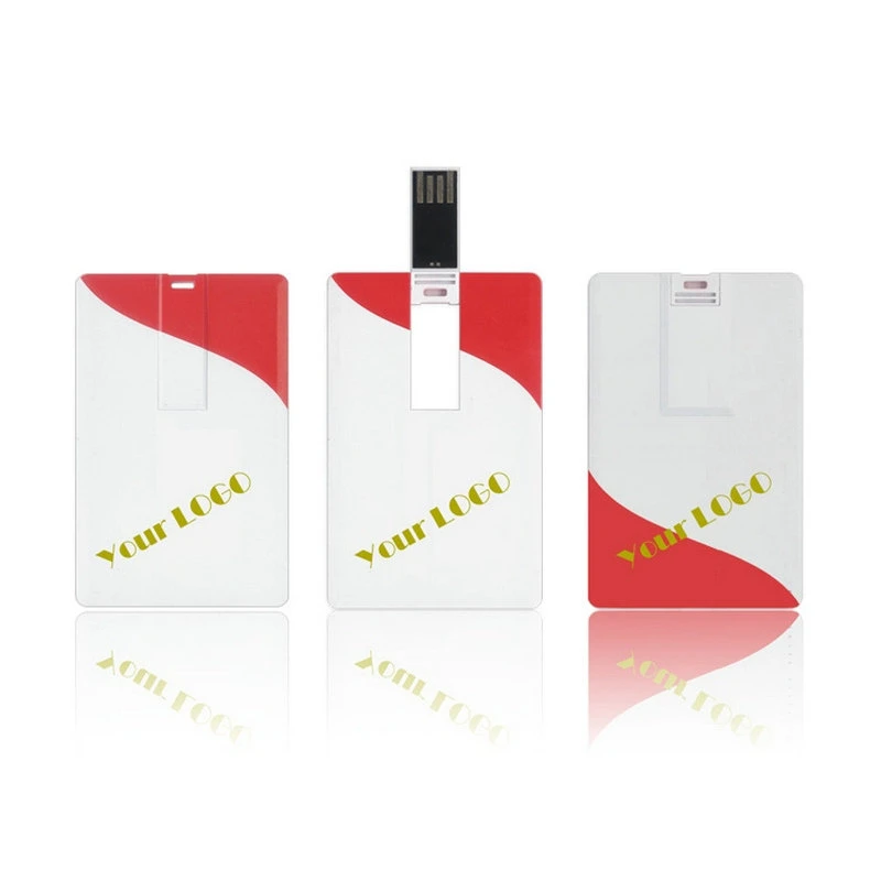 Cartão de crédito presente de promoção com logotipo cartão plástico Unidade Flash USB com impressão gratuito