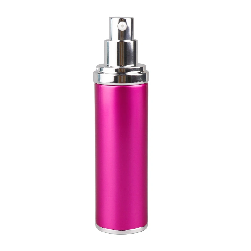 Elegant Rose Red Aluminum-Plastic Bottle with Band