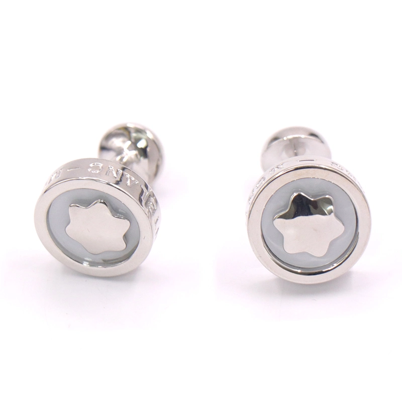 hecho personalizado de la fábrica de metal fabricante de accesorios de moda de hombre fantástico a medida personalizada del manguito de fijación al por mayor de fantasía en 3D latón chapado en plata Cufflink