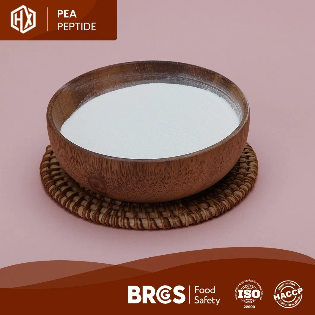 Haoxiang High Purity Water Soluble Small Molecule Pea Peptide Food Grade Peabean Powder Supplement High Purity Peabean Peptide Powder in Immune Anti-Fatigue