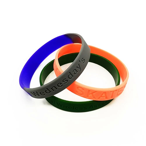 Promotional Silicone Bracelet with Logo Printing, OEM Silicone Wrist Band, Custom Silicone Bracelet, Silicone Rubber Bracelet