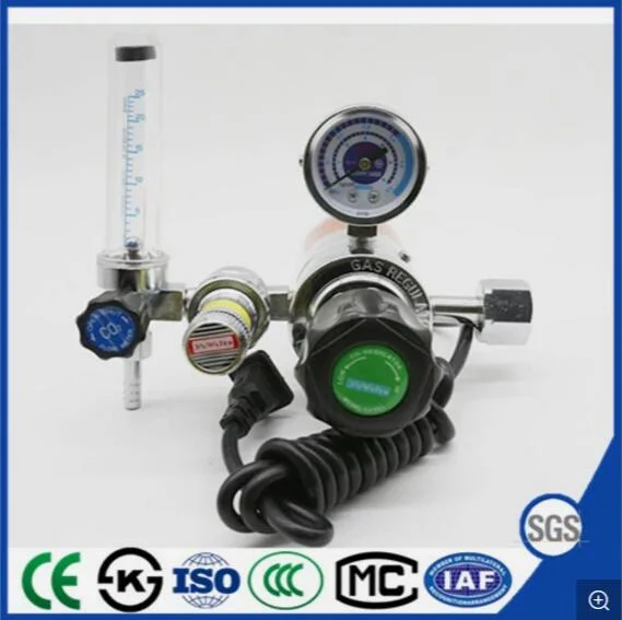 Electric Heated CO2 Cylinder Gas Pressure Regulators with Gas Saving Device Economizer Pre Heater 36V 110V 220V