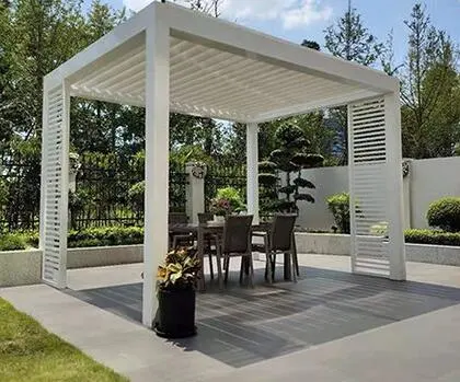 Free Standing 3X3m 3X4m 4X6m Detached Garden Patio Backyard Sun Shading Barbeque Space Manual Carport Outdoor Aluminum Pergola