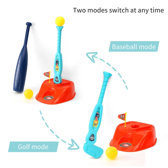 2 en 1 Ensemble de jouets de golf et de baseball pour enfants Jeux de sport en plein air Ensemble de golf intérieur Jouets de baseball intéressants Jeu sportif