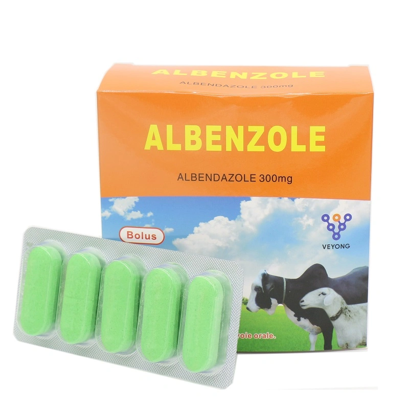 Tablet veterinaria bolo Albendazole 250mg, 300mg 600mg, 1.500 mg, 2500mg con GMP mejor precio