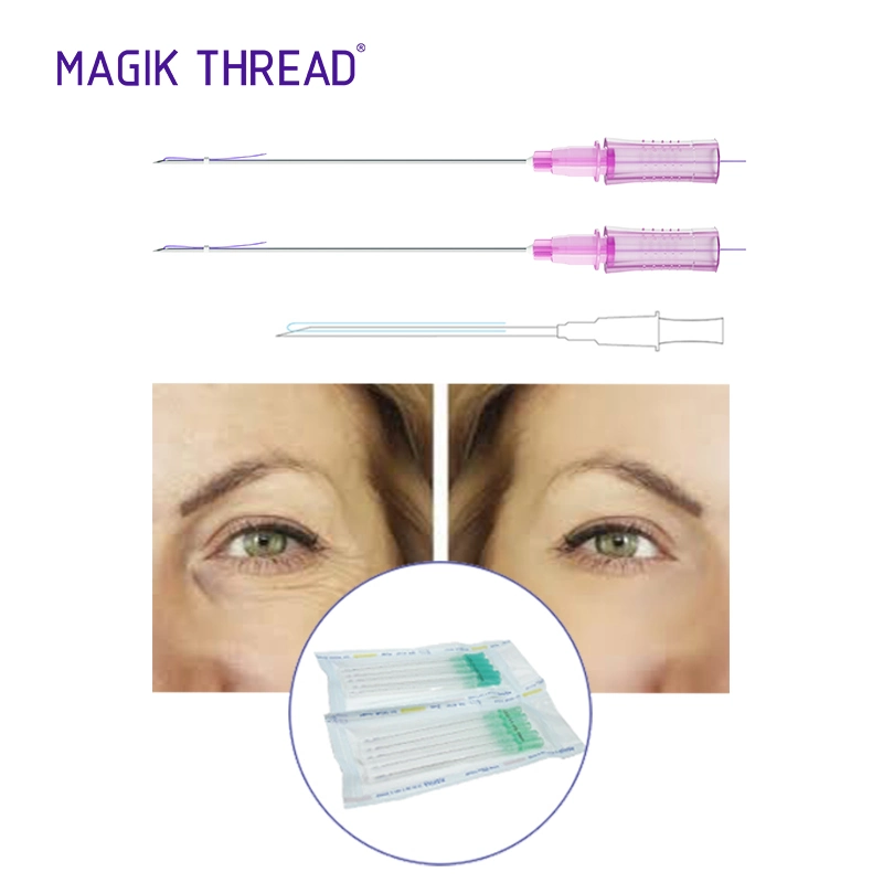 Pdo/Pcl/Plla Non Surgical Face Lifting Suture Thread with Needle/Cannula for Facelift