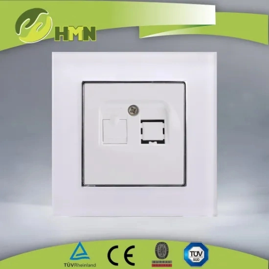 EU standard glass panel RJ11 Telephone socket