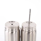 Custom Logo Vacuum Insulated Stainless Steel Mason Jar with Lid