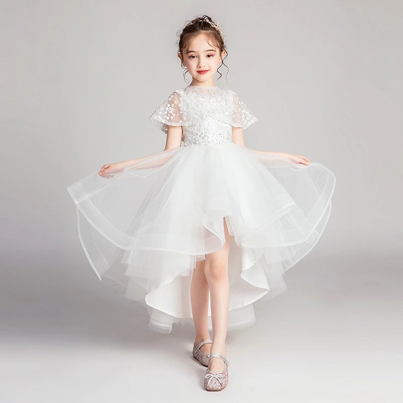 Yc16 Girls Birthday Princess Dress Flower Girl Wedding Dress Fluffy Little Girl Evening Dress