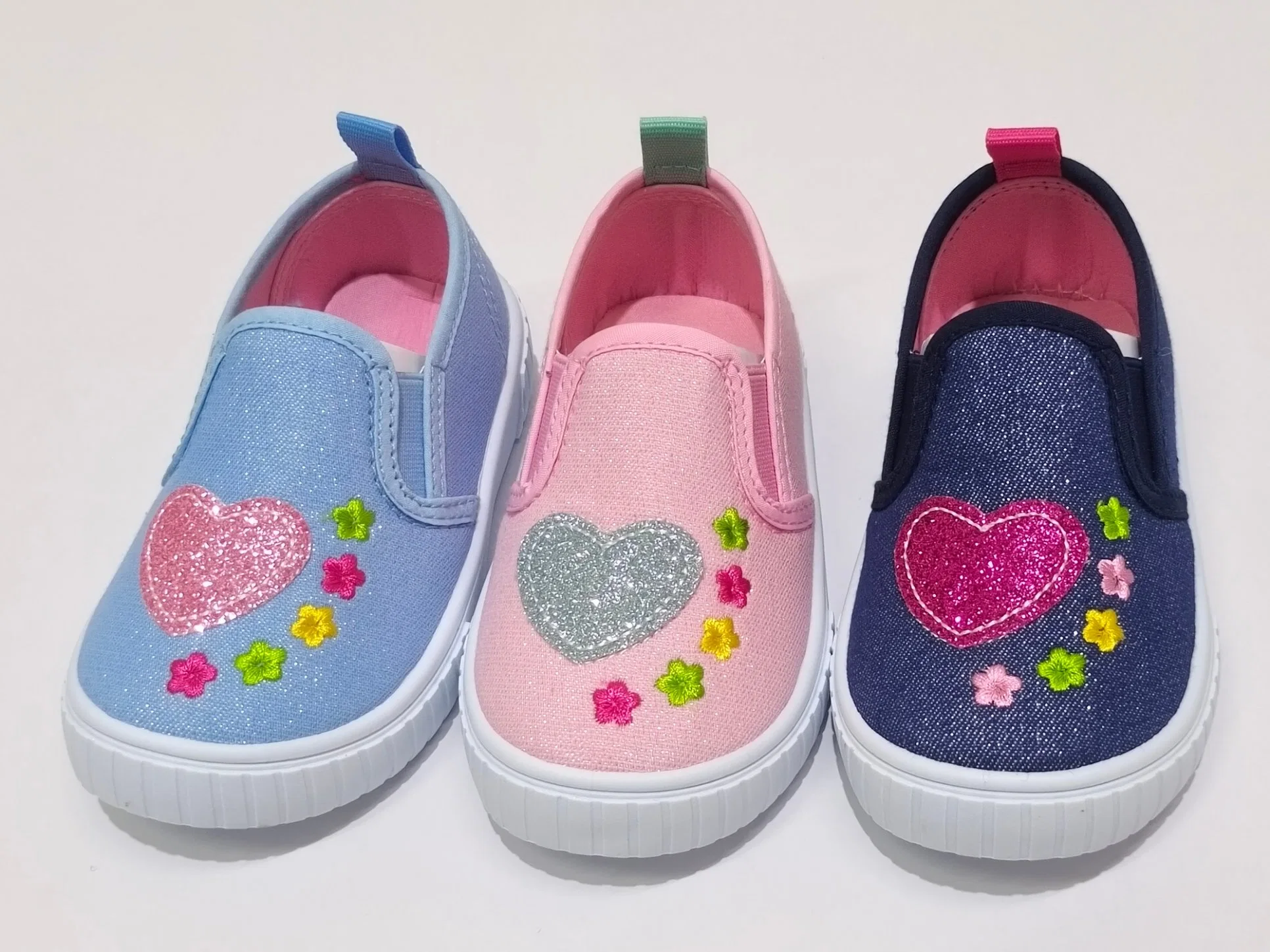 New Baby Girl Easy-on Canvas Shoe Little Children Footwear China Factory Shoes