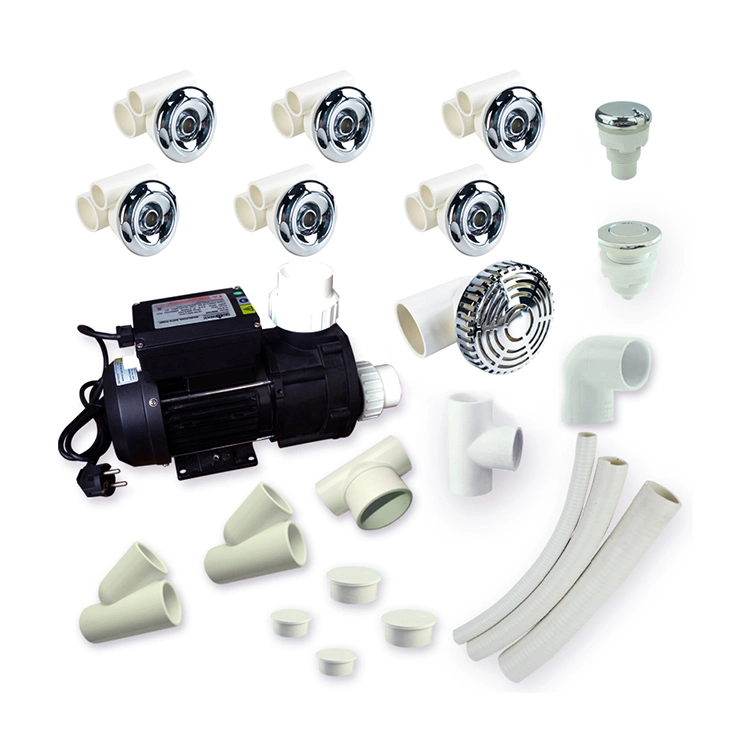 Proway Whirlpool Bathtub System (Included Hydro Pump, Jets, Air Control, Suction, Big Plug, Small Plug, 90 Degree Elbow, Y Shape Joint etc) (Whirlpool Kits 68)