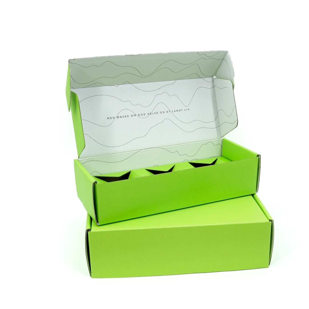 Light Green Custom Size Household Candle Gift Packaging Box with Corrugate Insert