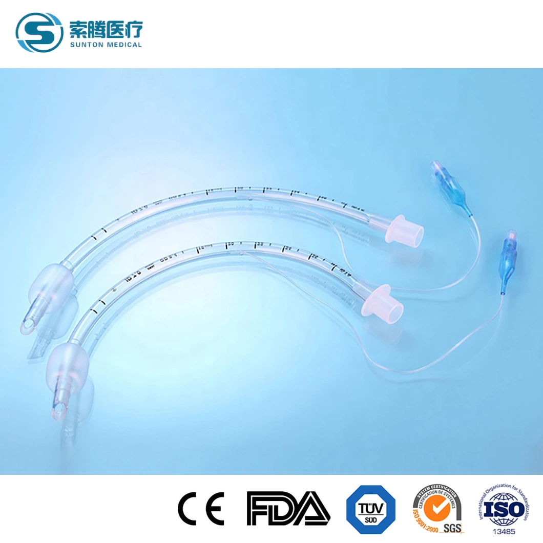 Sunton China Nasal Rae Endotracheal Tube Supplier PVC Material Class I White Endotracheal Tube Tip Intubation Tube High-Quality Lidocaine Endotracheal Tube