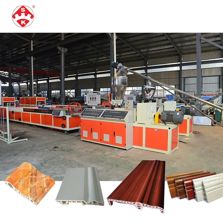 PVC Foam Profile Artificial Marble Profile Edging Baseboard Skirting Line Making Production Extrusion Line