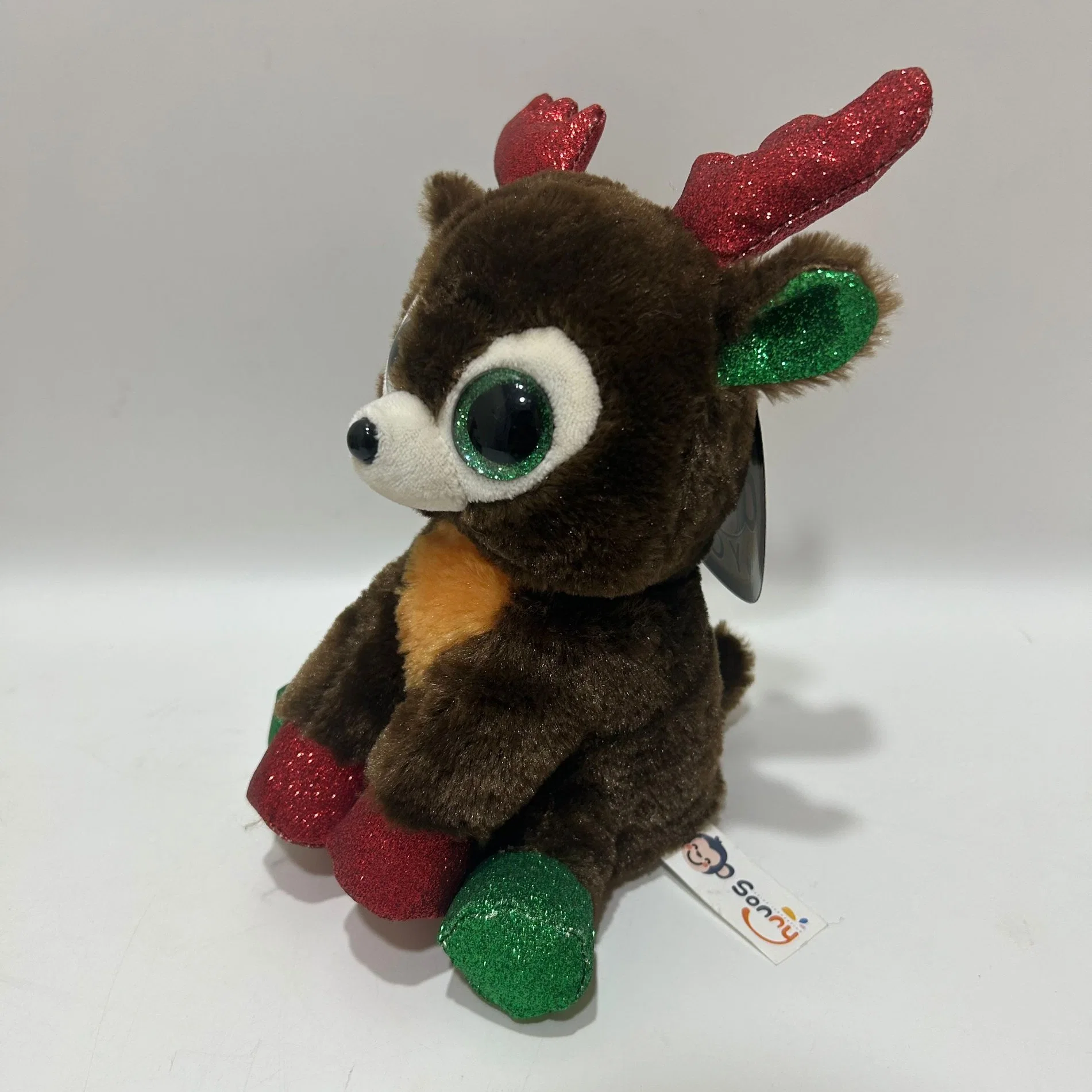 Big Eyes Glitter Reindeer Moving Christmas Toys Gifts Home Decoration