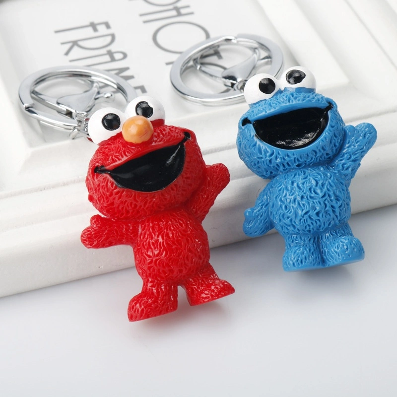 Sesame Street Toy Figures Elmo Cookie Monster Trinkets Keychain