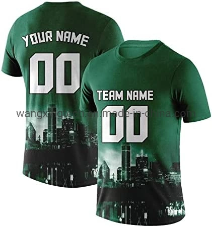 Personalisierbare Kurzarm-Shirt Personalisierte Hockey City Jersey Bekleidung Hinzufügen Team Name Nummer Sport Fans Geschenk für Männer Frauen Jugend