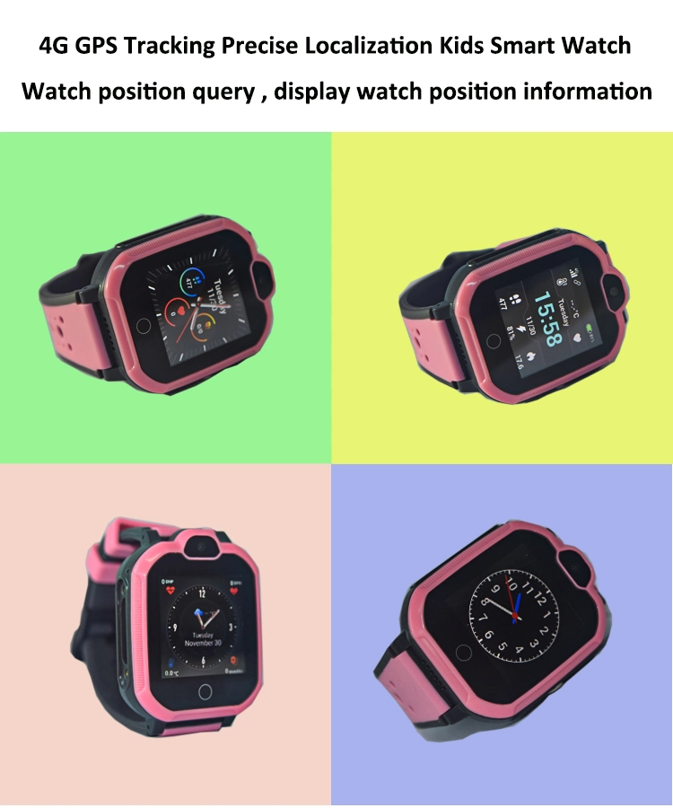 Manufacturer Wholesale/Supplier Sos Call Location Device 4G GPS Smart Watch for Kids