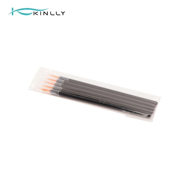 Nylon Hair Plastic Handle Eyeline Brush and Painting Nails Brush