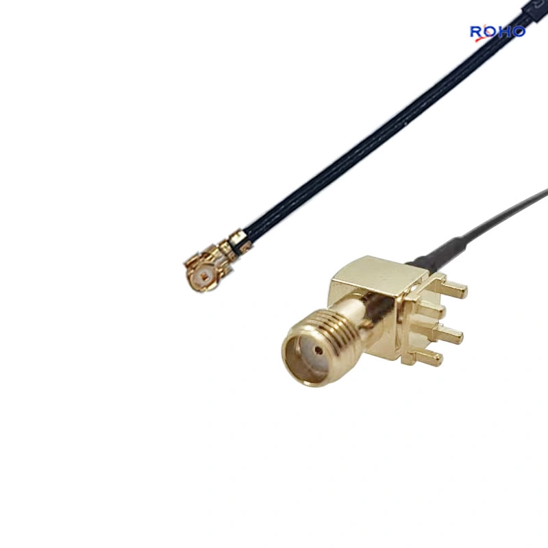 SMA Female PCB Mount Connector to Ufl Ipex with 1.37mm Cable Assembly