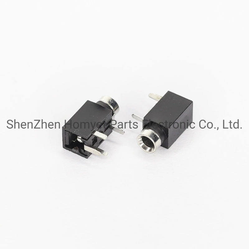 China mini-DIN Fornecedores 2,5Mm Plug-in de 3 pinos da cabeça de cobre com plástico Coluna fixa tomada dos auscultadores tipo DIP telefone da tomada jack áudio