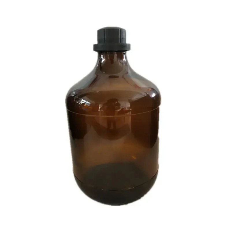 Lab Glassware Media Storage Bottle Chemical Reagent Bottle 2.5L Amber Glass Bottle with Plastic Cover